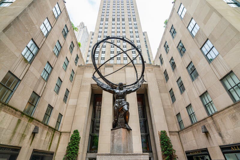 Rockefeller Center i statua atlant, NYC fotografia stock Rockefeller Center i statua atlant, NYC fotografia stock