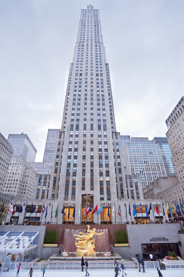 Rockefeller Center ice skate rink New York City royalty free stock photography Rockefeller Center ice skate rink New York City royalty free stock photography