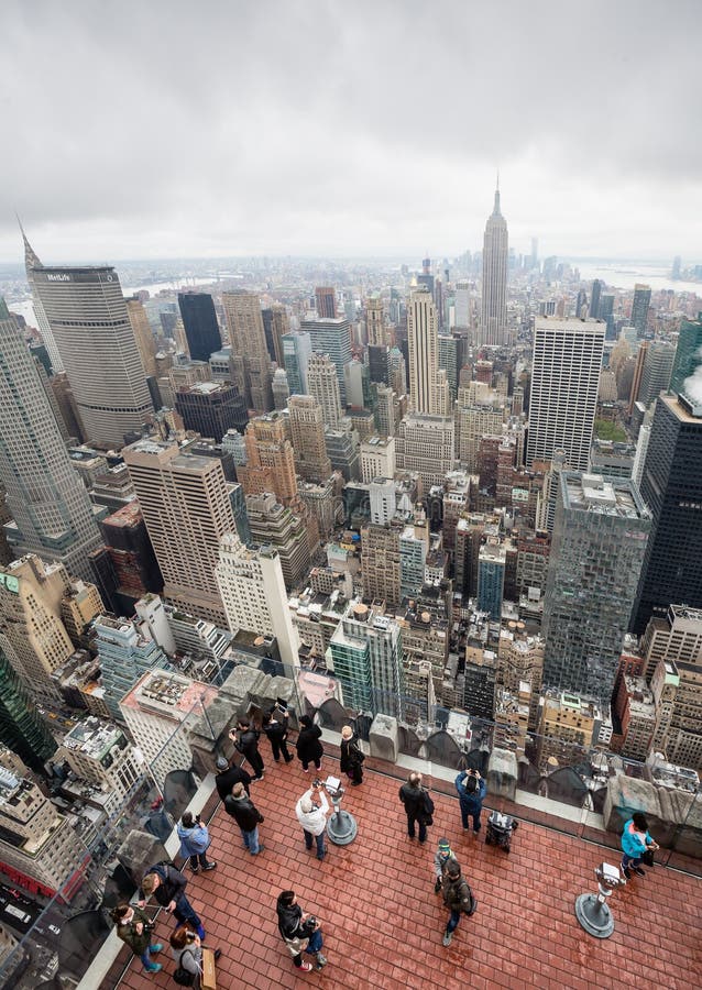 Rockefeller Center Top Rock Observation Deck New York Usa May Nyc Tourists 84139581 