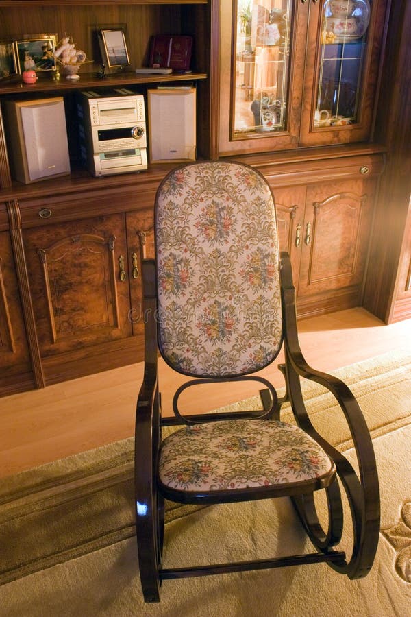 Rocking chair stock image. Image of rocker, indoors, brick - 20258717