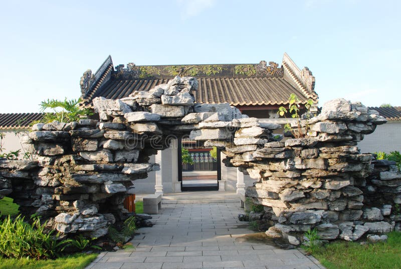 The rockery in ancient garden