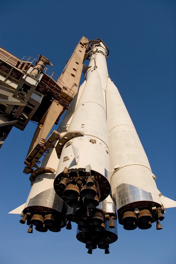 Moscow. International exhibition center. Rocket model.