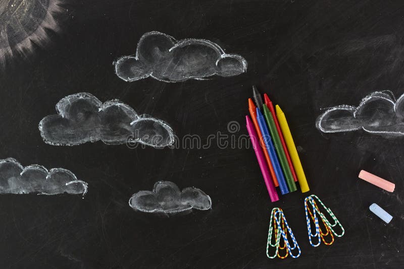 Rocket fez fora dos pastéis foto de stock