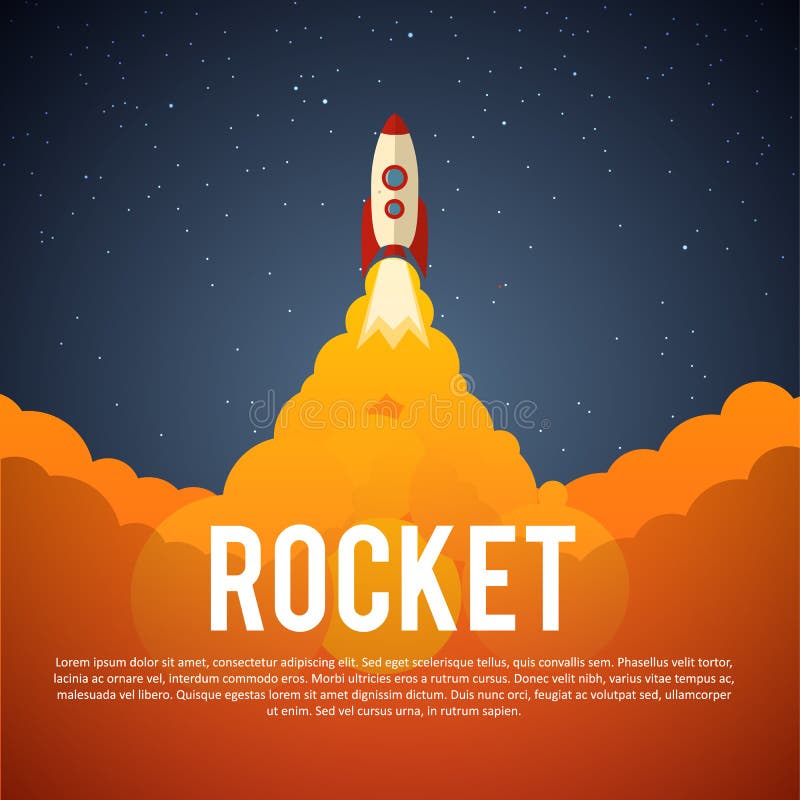 Rocket Launch Icon för illustrationsköld för 10 eps vektor vektor illustrationer