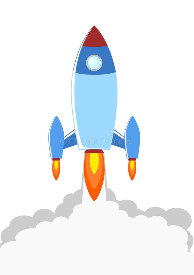 Rocket Launch Illustration royaltyfri illustrationer
