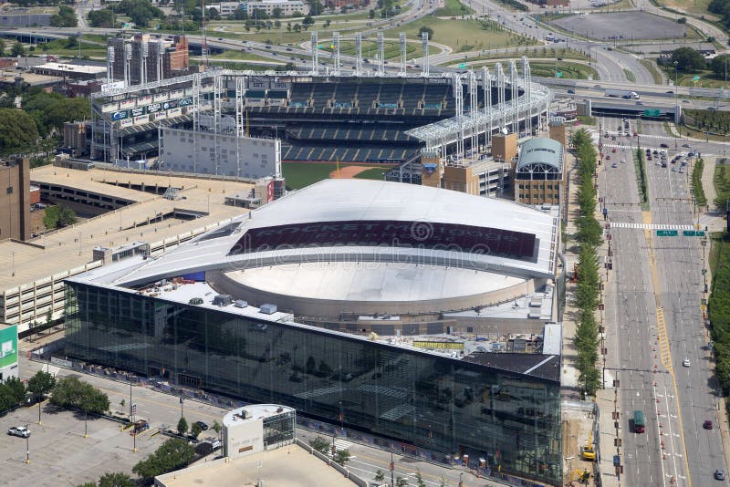 Rocket Mortgage Feld House and Progressive Field View Editorial Image