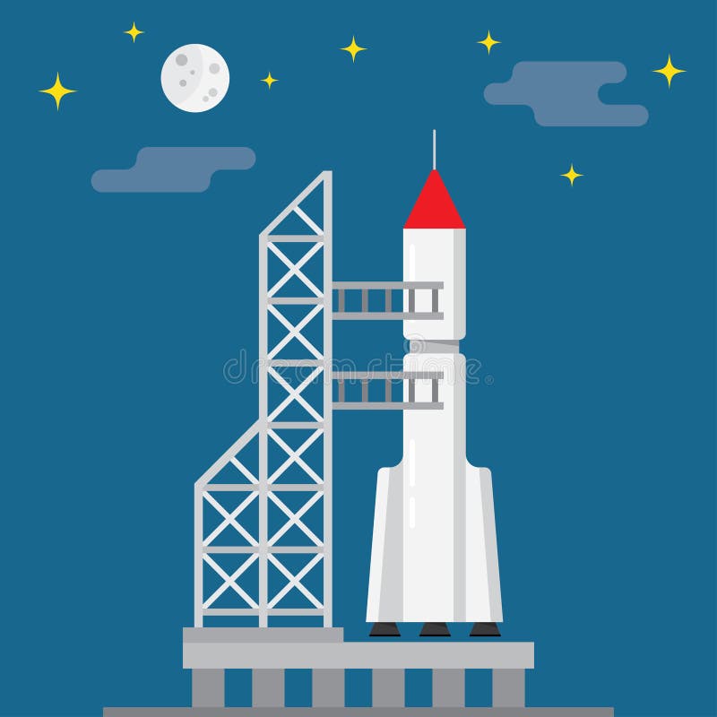 Rocket pronto para o lançamento ilustração royalty free Rocket pronto para o lançamento ilustração royalty free