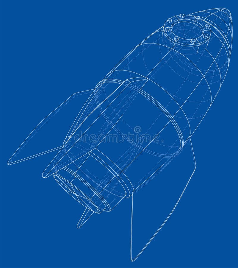 Download Rocket Sketch. Vector Rendering Of 3d Stock Vector - Illustration of drawing, silhouette: 113275881