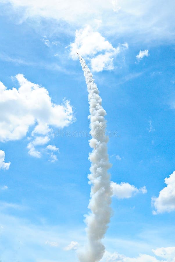 A rocket in the sky