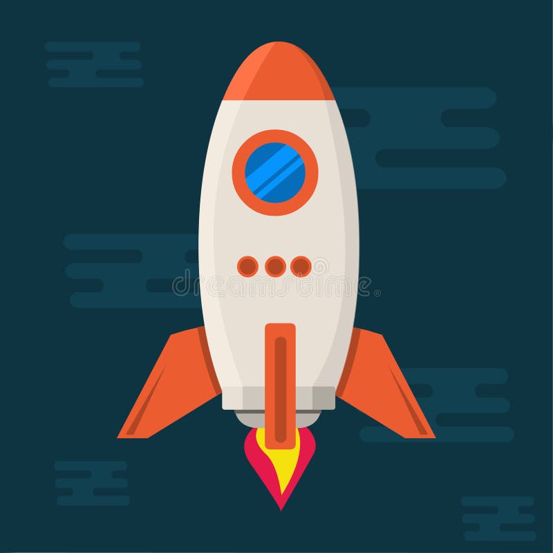 Rocket take off vector illustration vector illustration