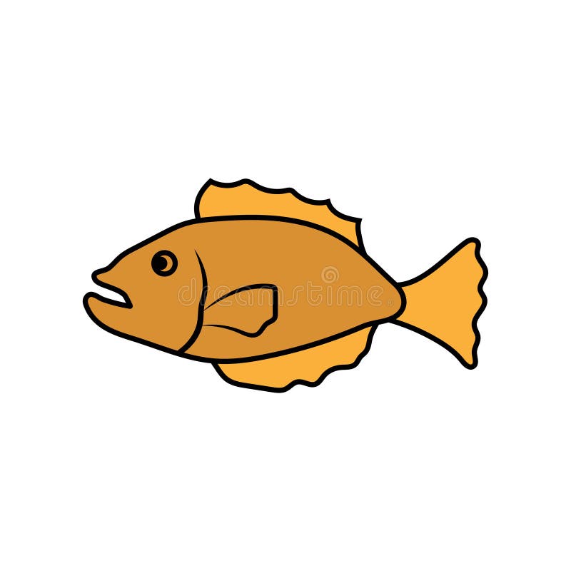 Rockfish Icon Design Template Vector Illustration Stock Vector