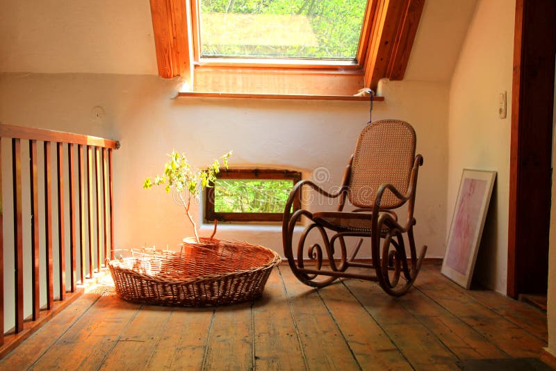 Rocking Chair stock photo. Image of basket, vintage, armchair 72910120