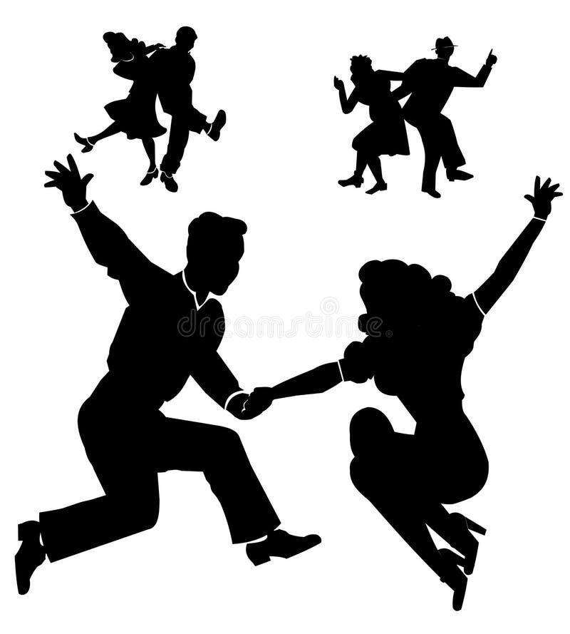 Swing Dance Couple/eps stock vector. Illustration of decoration 1302514