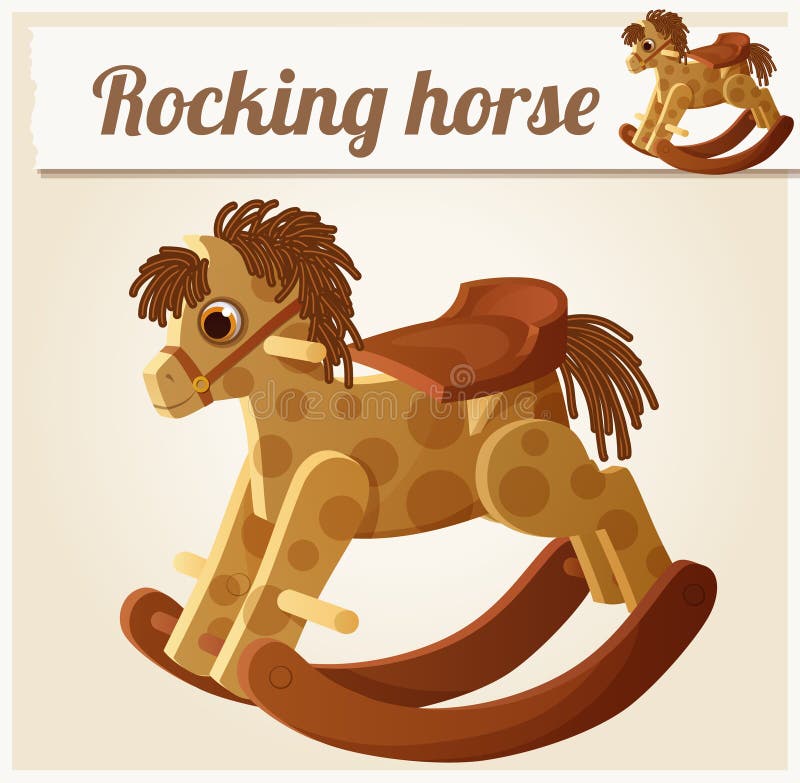 Rocking horse. Cartoon vector illustration