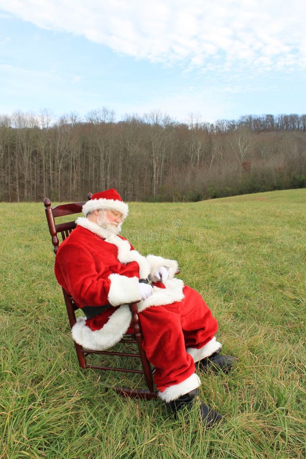 Rocking Sleeping Santa