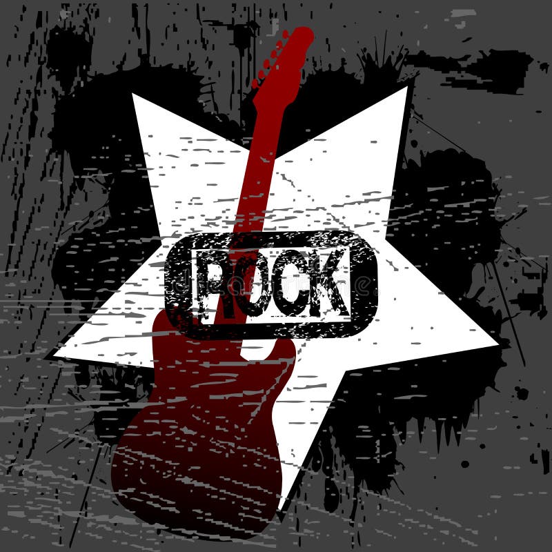 Rockmusikplakatschablone lizenzfreie abbildung Rockmusikplakatschablone lizenzfreie abbildung