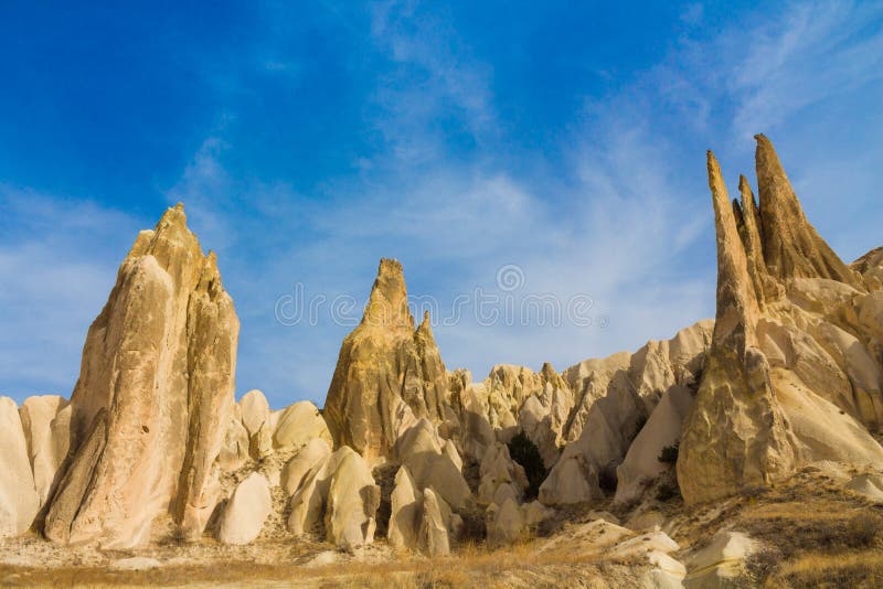 Rockowa formacja góruje w Cappadocia, Turcja obrazy stock Rockowa formacja góruje w Cappadocia, Turcja obrazy stock