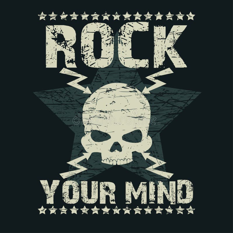 Rockowa koszulki typografia royalty ilustracja Rockowa koszulki typografia royalty ilustracja