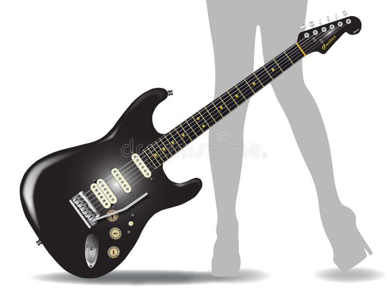 Rockowe gitar nogi royalty ilustracja Rockowe gitar nogi royalty ilustracja