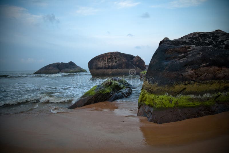 Rocks by beach