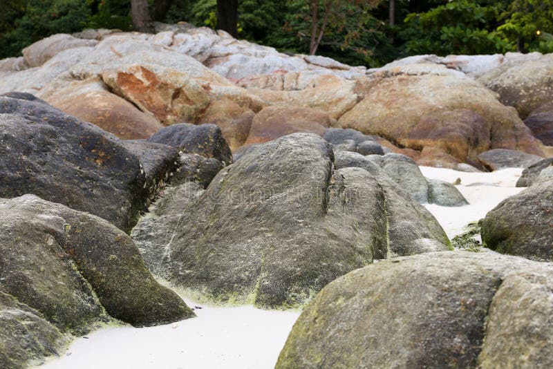 Rocks on the beach at Lipe island, Thailand