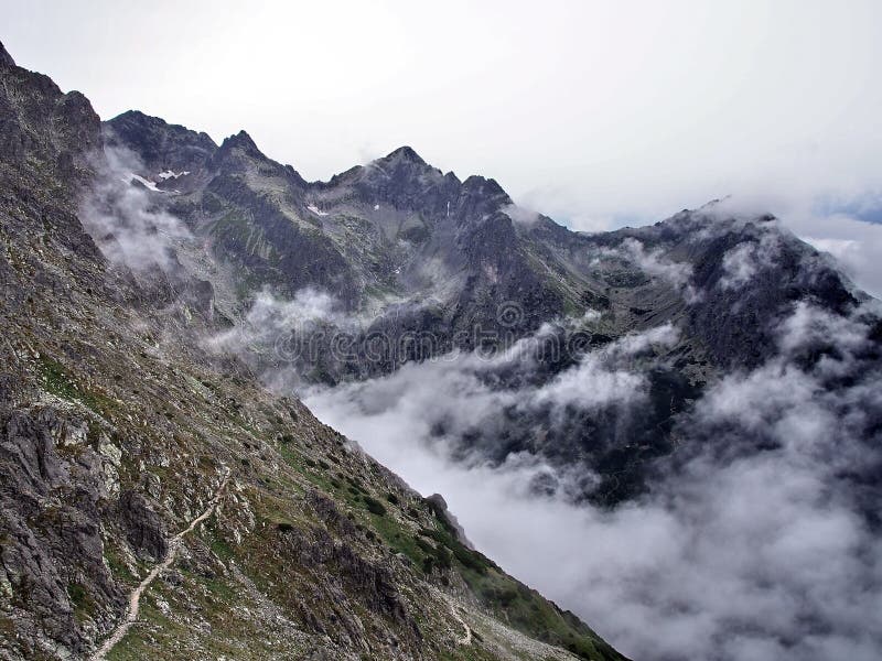 Mountains and rocks peak