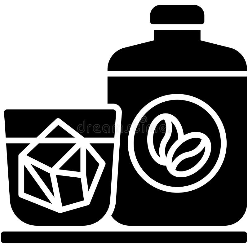 On the Rocks Icon, Coffee Shop Related Vector Stock Vector