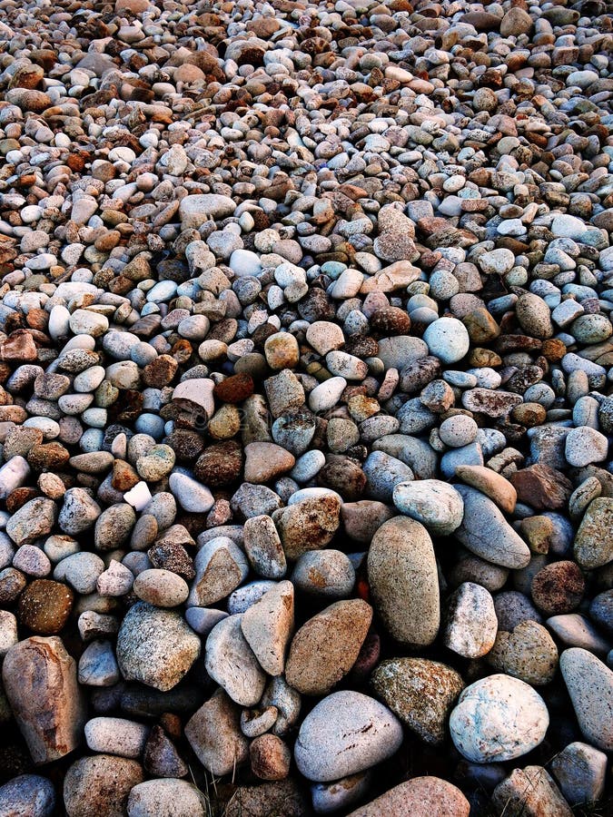 Rocks Smooth River Stones for Decoration and Landscaping Stock