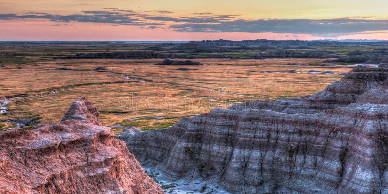 Rocks and Plains of the Badlands stock photos
