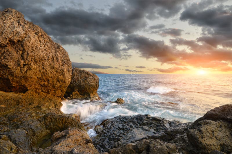 Rocks and sea