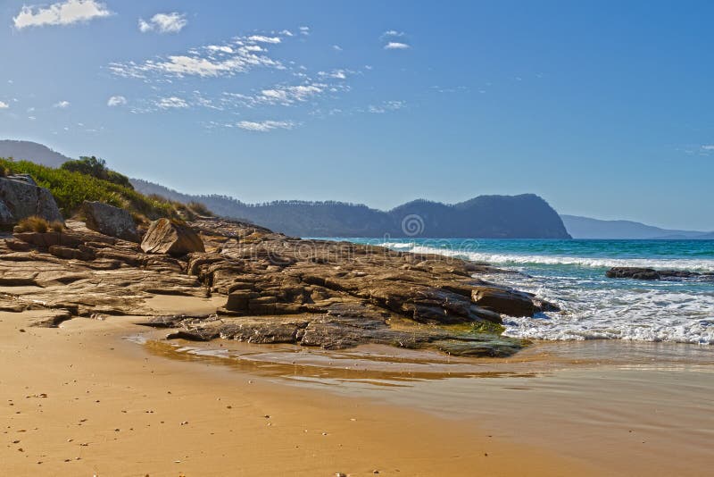 Rocky beach, Tasmania