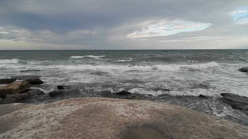 Rocky coast of the Caspian Sea.