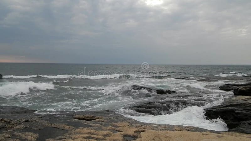 Rocky coast of the Caspian Sea.