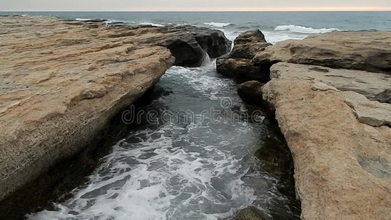 Rocky coast of the Caspian Sea.