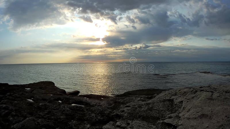 Rocky coast of the Caspian Sea.