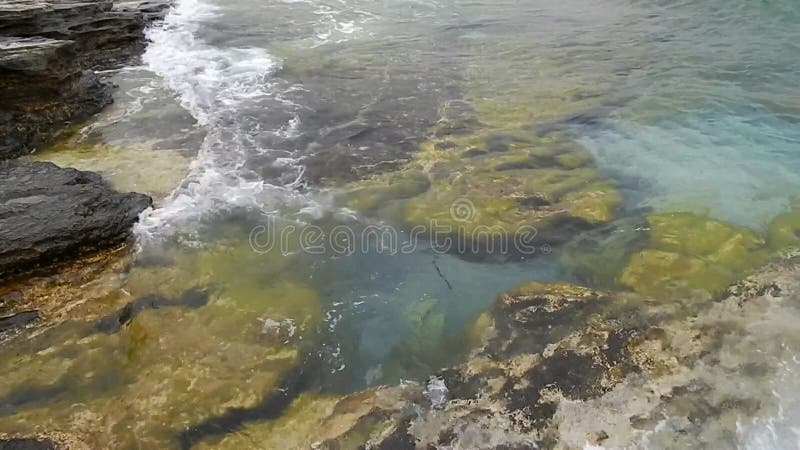 Rocky coast of the Caspian Sea.