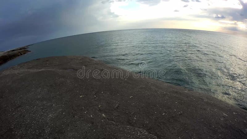 Rocky coast of the Caspian Sea.