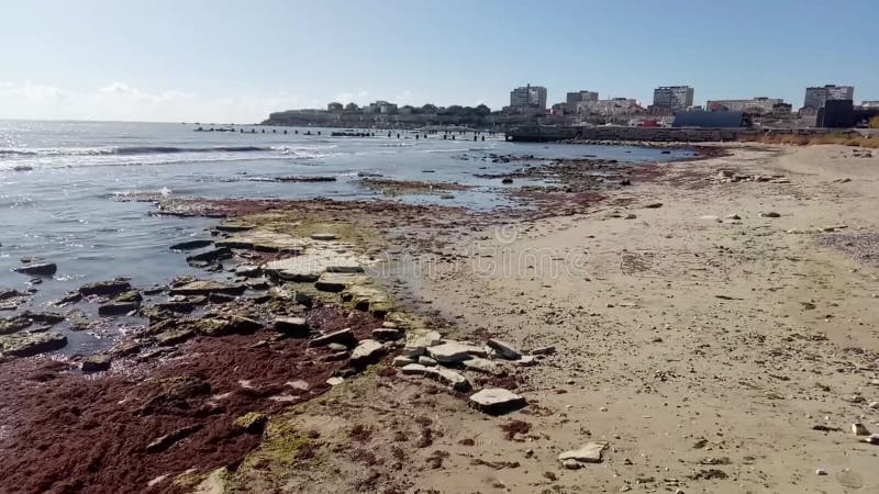 Rocky coast of the Caspian Sea.