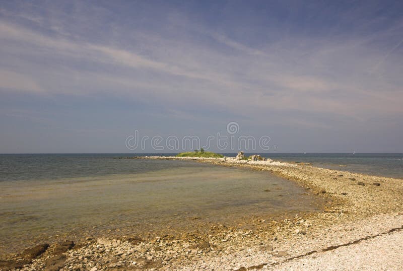 Rocky croatian beach