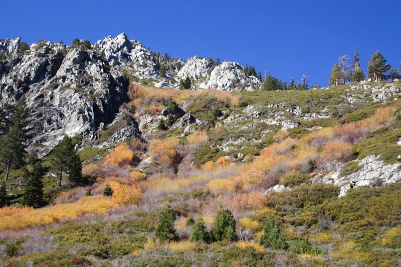 rocky granite hills autumn