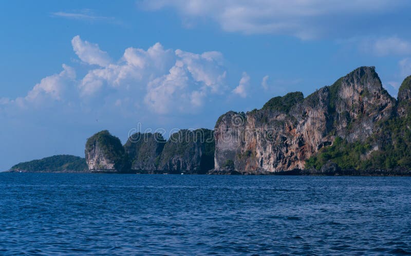 Rocky island in the ocean. stock photos Rocky island in the ocean. stock photos