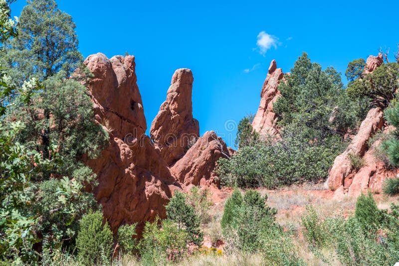 Rocky Landscape Scenery of Colorado Springs, Colorado Stock Image ...