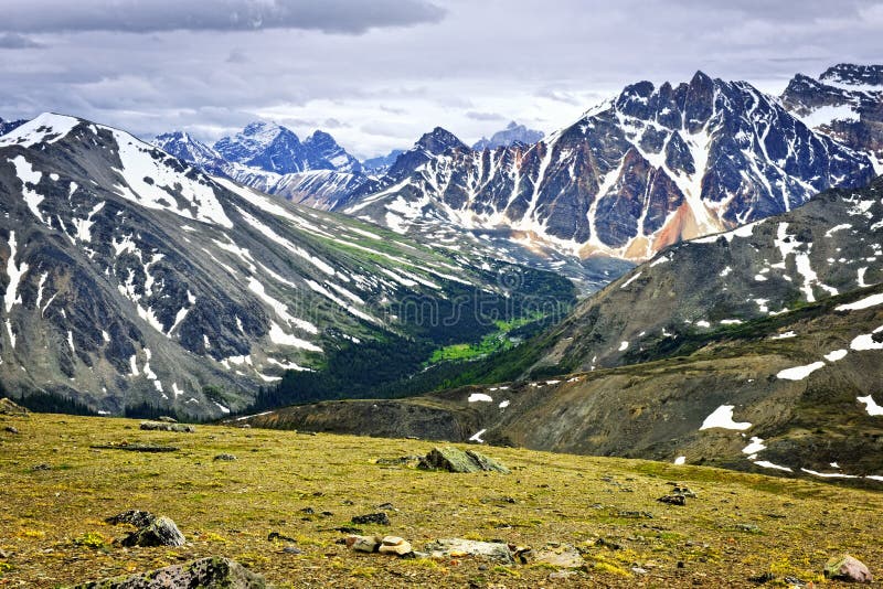 Rocky Mountains in Jasper National Park, Canada stock image