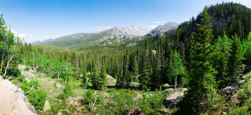 Rocky mountains landscape panoramic view royalty free stock images Rocky mountains landscape panoramic view royalty free stock images