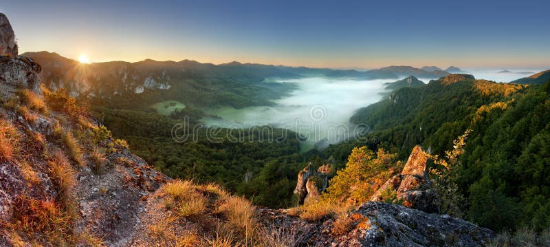 Rocky moutain at sunset - Slovakia, Sulov