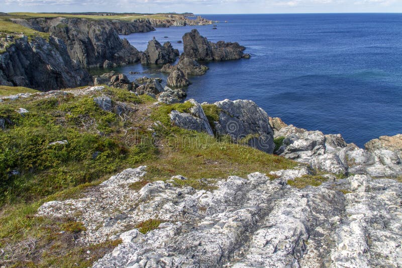 Rocky Newfoundland Coastline Near Bonavista Stock Image - Image of ...