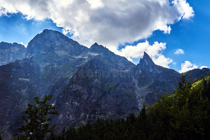 The rocky peaks of the High Tatras mountains