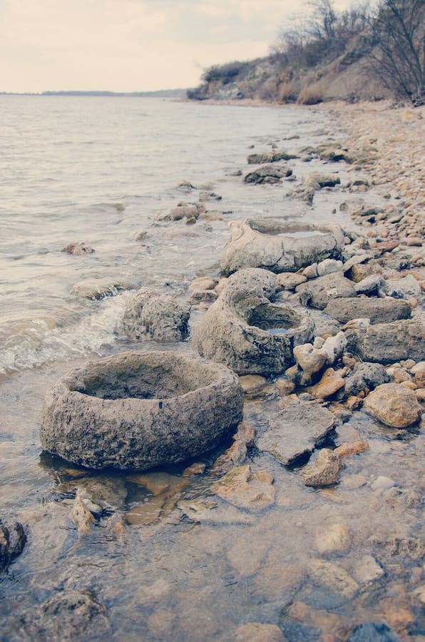 Rocky shore of the lake stock photography Rocky shore of the lake stock photography