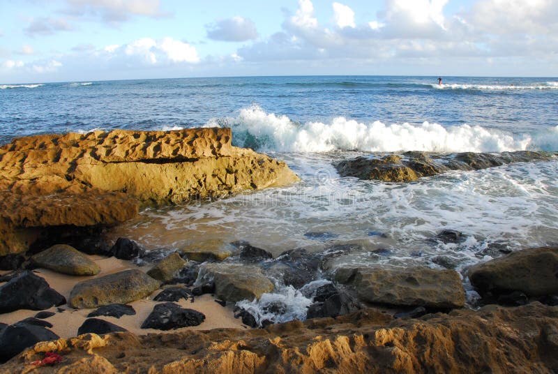 Rocky Shoreline By The Sea