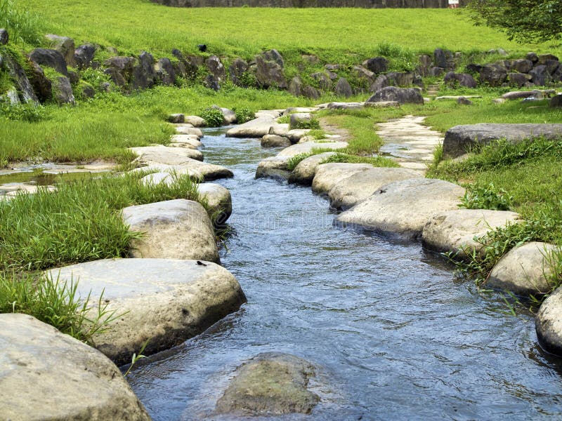 Rocky Stepping Stones along river